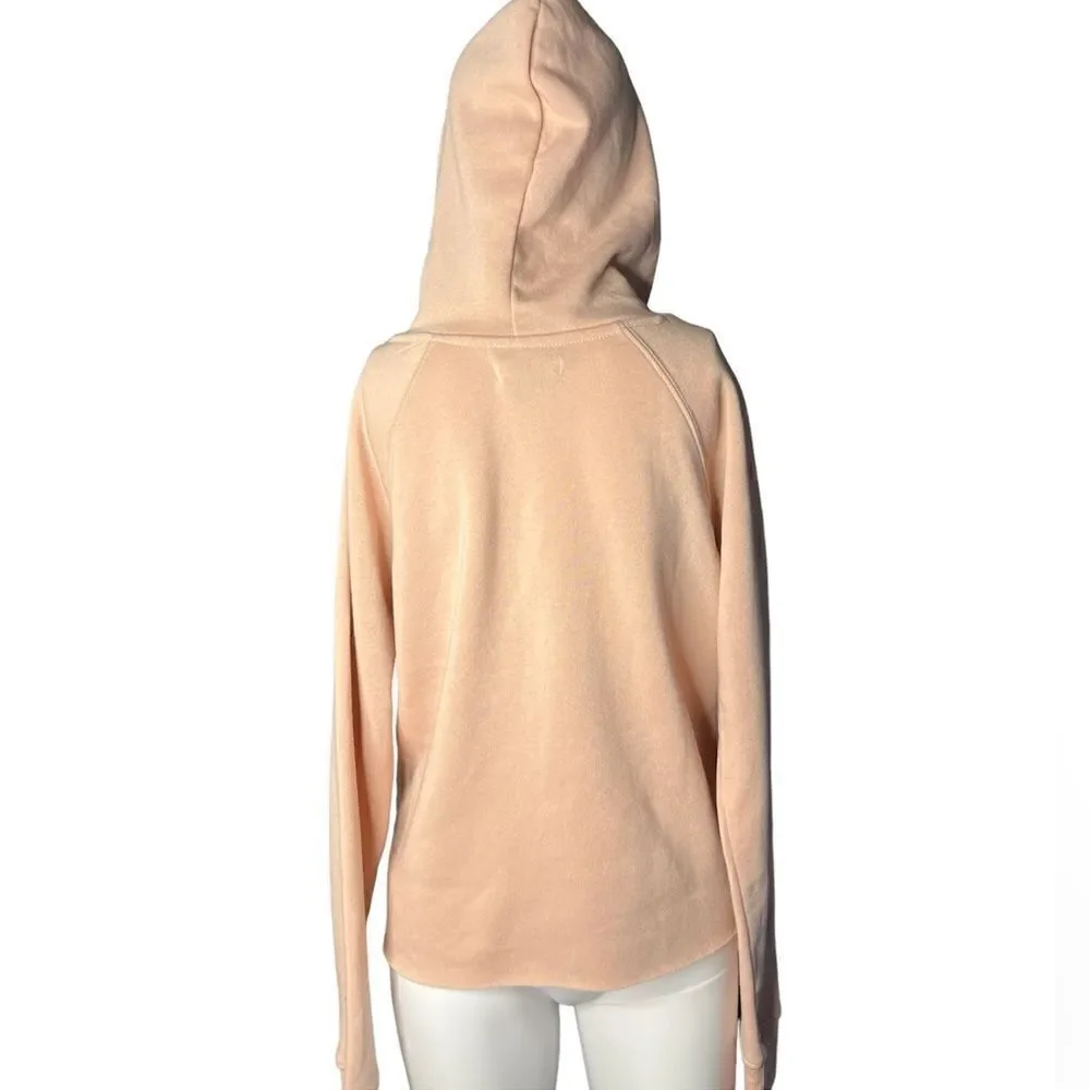 Grayson Threads Tacos and Love Pullover Hoodie Pink & White Size Small